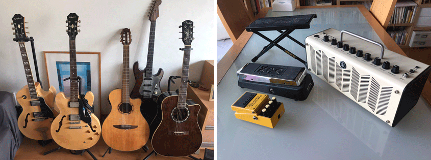 川崎市高津区武蔵新城の伊藤紀彦ギター教室の充実した貸出器材